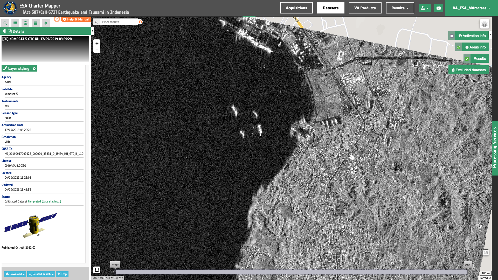 KOMPSAT-5 sigma nought